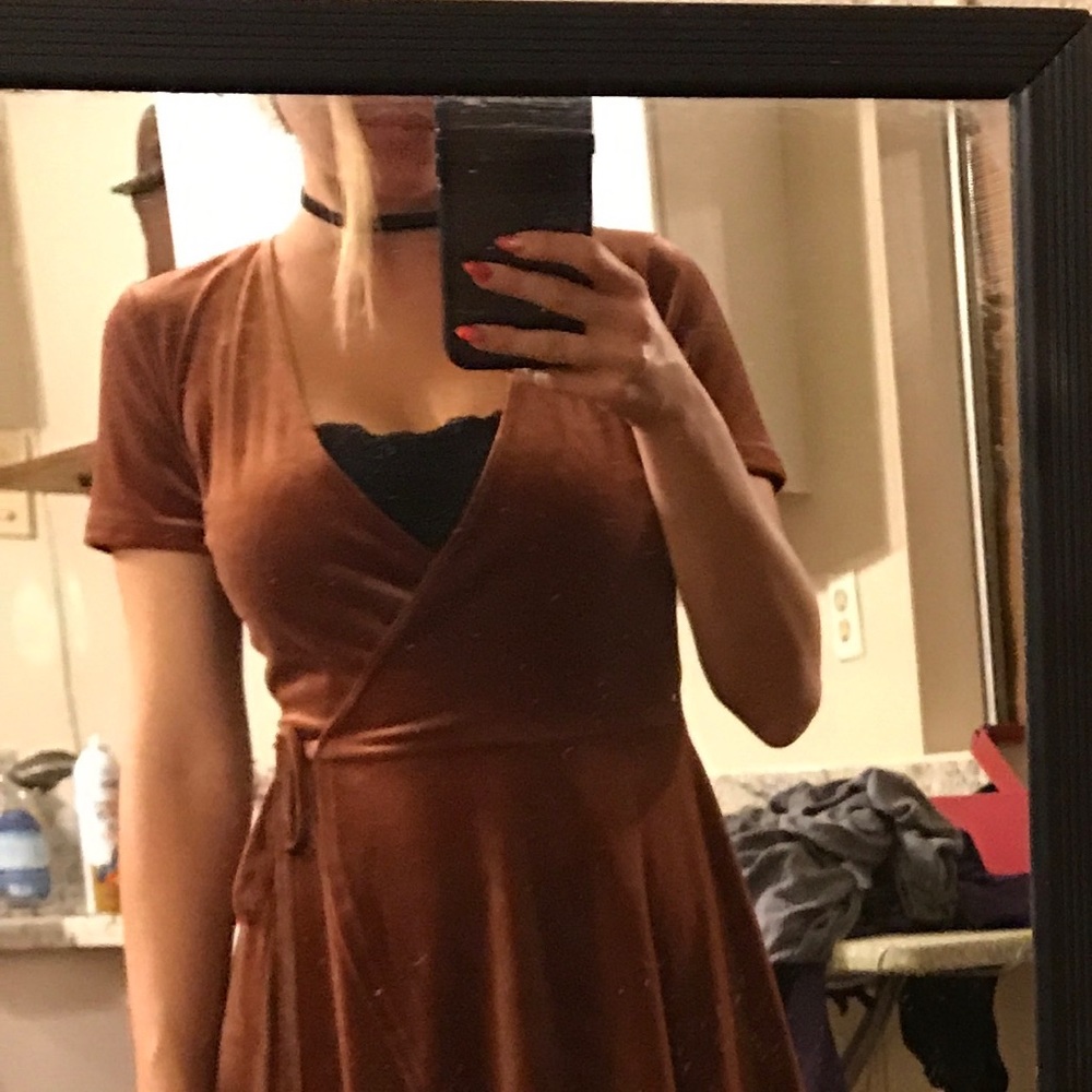 Velvet Wrap Dress